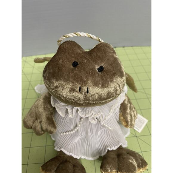 Vintage Russ Angelique Angel Plush Stuffed Frog Victorian Grace w/ Original Tag - Picture 9 of 9